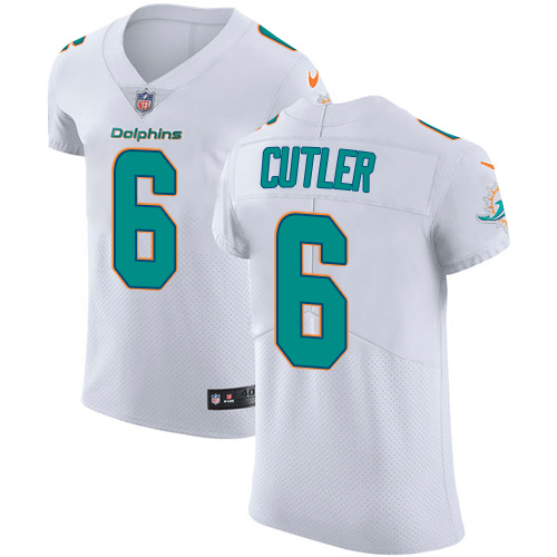 Nike Dolphins #6 Jay Cutler White Men's Stitched NFL Vapor Untouchable Elite Jersey